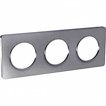 Рамка 3 поста ODACE, алюминий S53P806 Schneider Electric