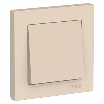 Выключатель 1-клавишный ATLASDESIGN, скрытый монтаж, бежевый ATN000212 Schneider Electric