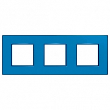 Рамка 3 поста UNICA ХАМЕЛЕОН, голубика MGU4.706.26 Schneider Electric