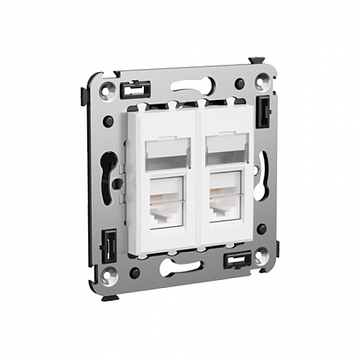 Розетка телефонная 2xRJ12 AVANTI, белый 4400314 DKC