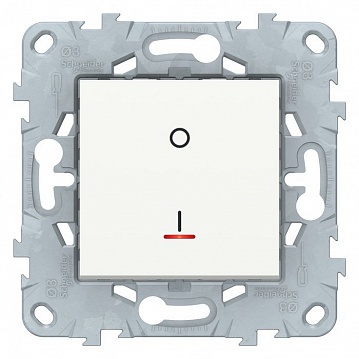 Выключатель 1-клавишный UNICA NEW, с подсветкой, скрытый монтаж, белый NU526218S Schneider Electric