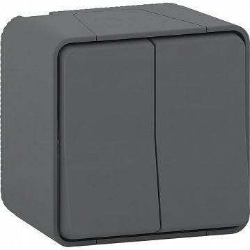 Переключатель 1-клавишный MUREVA STYL, открытый монтаж, антрацит MUR35022 Schneider Electric