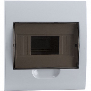 Распределительный шкаф Боксы 8 мод., IP40, встраиваемый, пластик, прозрачная черная дверь 149398 КЭАЗ