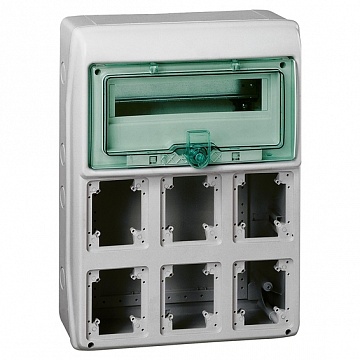 Распределительный шкаф KAEDRA, 12 мод., IP65, навесной, пластик, зеленая дверь 13181 Schneider Electric