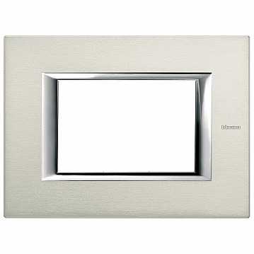 Рамка 3 модуля AXOLUTE, алюминий HA4803XC Bticino