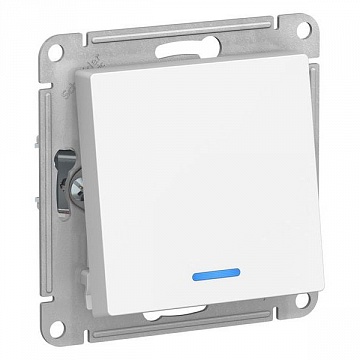 Переключатель 1-клавишный ATLASDESIGN, с подсветкой, скрытый монтаж, белый ATN000163 Schneider Electric
