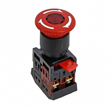 Кнопка 22 мм²  220В, IP40,  Красный pbn-ae  EKF