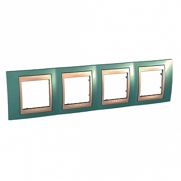 Рамка 4 поста UNICA ХАМЕЛЕОН, горизонтальная, морская волна MGU6.008.570 Schneider Electric