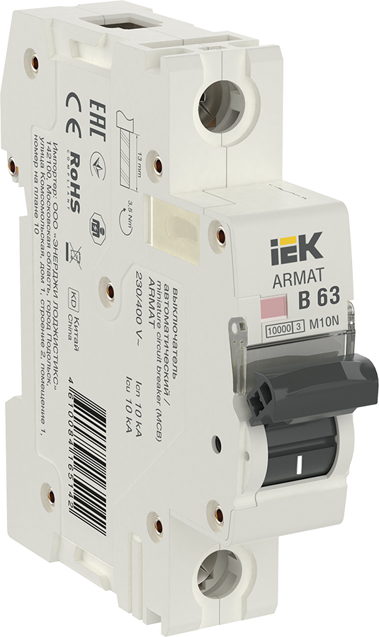 ARMAT Автоматический выключатель M10N 1P B 63А AR-M10N-1-B063 IEK