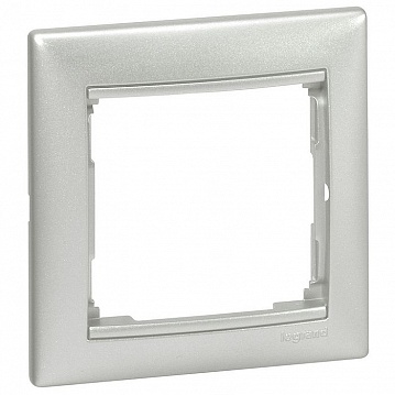 Рамка 1 пост VALENA CLASSIC, горизонтальная, алюминий 770151 Legrand
