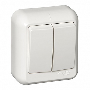 Выключатель 2-клавишный ПРИМА, открытый монтаж, сосна VA5U-214I-7I Schneider Electric