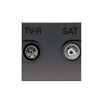 Розетка TV-FM-SAT ZENIT, оконечная, антрацит N2251.7 AN ABB