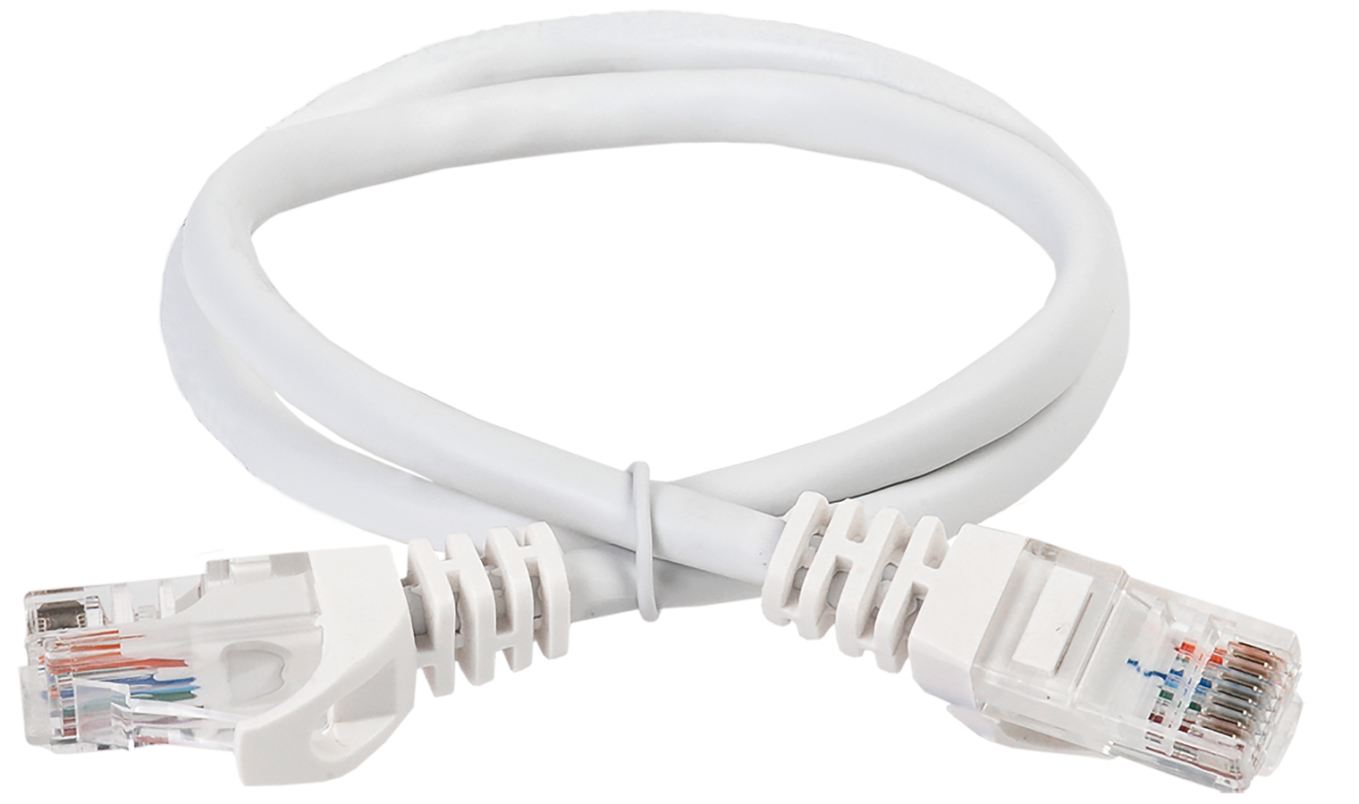 ITK Коммутационный шнур (патч-корд) кат.6 UTP LSZH 1м белый PC08-C6UL-1M IEK