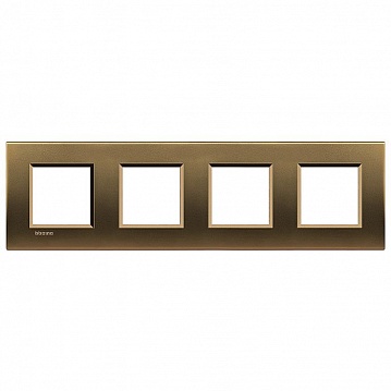Рамка 4 поста LIVING LIGHT, бронзовый LNA4802M4BZ Bticino