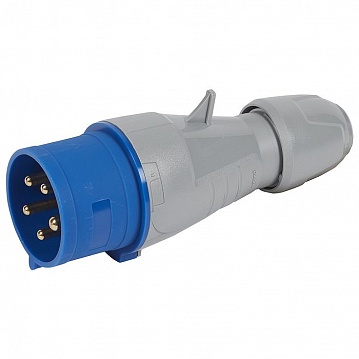 Вилка прямая - P17 Tempra Pro - IP 44 - 200/250 В~ - 32 A - 3К+Н+З 555236 Legrand