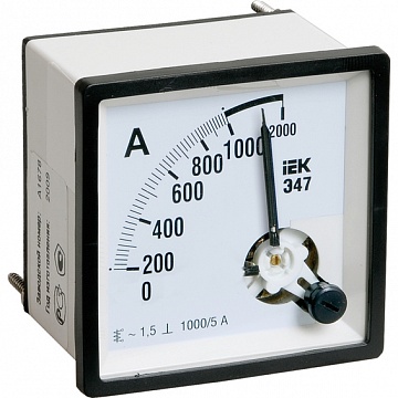 Амперметр щитовой IEK Э47 200А AC, аналоговый, кл.т. 1,5 IPA20-6-0200-E IEK
