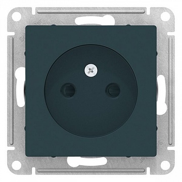 Розетка ATLASDESIGN, скрытый монтаж, со шторками, изумруд ATN000849 Schneider Electric