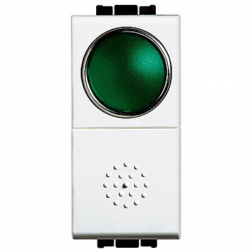 Выключатель 1-клавишный кнопочный LIVING LIGHT, скрытый монтаж, белый N4038V Bticino