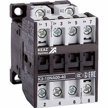 Контактор OptiStart K3 4P 22А 400/400В AC 11кВт 117007 КЭАЗ