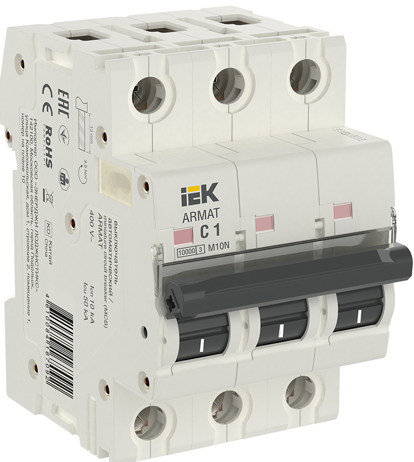 ARMAT Автоматический выключатель M10N 3P C 1А AR-M10N-3-C001 IEK