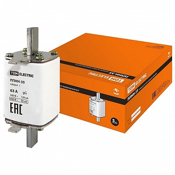 Плавкая вставка предохранителя ППНН-35, габарит 1, 63А SQ0713-0019 TDM