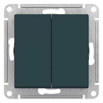 Выключатель 2-клавишный ATLASDESIGN, скрытый монтаж, изумруд ATN000851 Schneider Electric