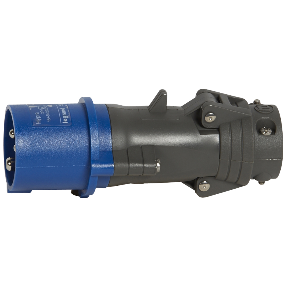 Прямая вилка Hypra - IP 44 - 2К+З - 16 А - пластик 052042 Legrand
