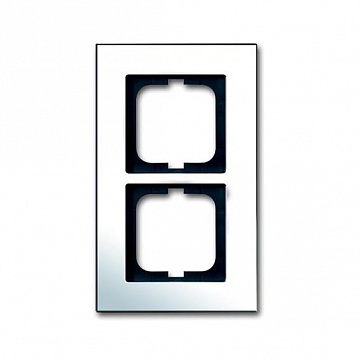 Рамка 2 поста CARAT, горизонтальная, хром 1754-0-4361 ABB