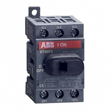 Рубильник OT25 25А 3P, фронтальное исполнение 1SCA104857R1001 ABB