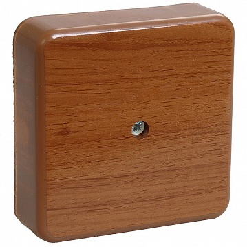 коробка КМ41216-05 распаячная для о/п 75х75х28 мм² дуб (6 клеммы 6мм² ) UKO10-075-075-028-K24 IEK