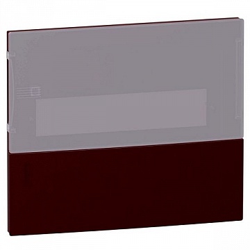 MINI PRAGMA бордовая ПЕРЕДНЯЯ ПАНЕЛЬ ВСТРАИВ. ЩИТА С ДЫМЧ. ДВ. 1РЯД/6МОД,Италия MIP50106T Schneider Electric