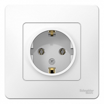 Розетка BLANCA, скрытый монтаж, с заземлением, белый BLNRS001011 Schneider Electric