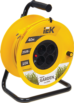 Силовой удлинитель на катушке УК40 с термозащитой, 4-местный, 40м, WKP23-10-04-40 WKP23-10-04-40 IEK