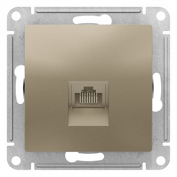 Розетка компьютерная 1xRJ45 Cat.5 ATLASDESIGN, шампань ATN000583 Schneider Electric