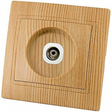 Розетка TV, одиночная, сосна SQ1814-0222 TDM