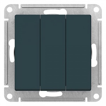Выключатель 3-клавишный ATLASDESIGN, скрытый монтаж, изумруд ATN000831 Schneider Electric