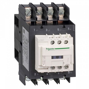 Контактор TeSys LC1D 4P 80А 400/208В AC LC1DT80A6LE7 Schneider Electric