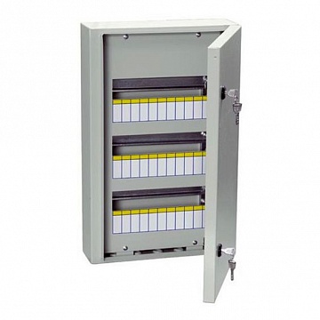 Распределительный шкаф UNIVERSAL, 48 мод., IP54, навесной, сталь, серая дверь, с клеммами код. MKM11-N-48-54-Z-U IEK