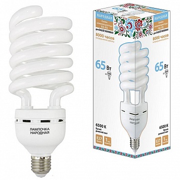 Лампа люминесцентная НЛ-HS-65 Вт-6500 К–Е27 SQ0347-0042 TDM