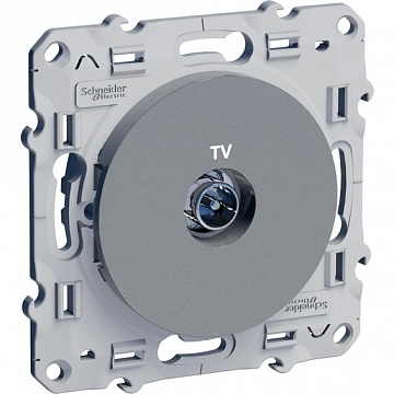 Розетка TV ODACE, одиночная, алюминий S53R445 Schneider Electric