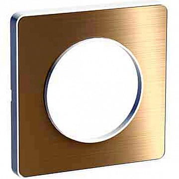 Рамка 1 пост ODACE, полированная бронза S52P802L Schneider Electric