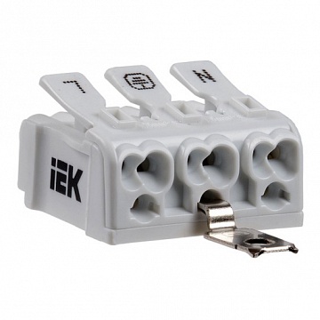 Клемма пружинная соединительная КСПз3-L+N+PE код. UKZ-B06-3P-F0-E1-10 IEK