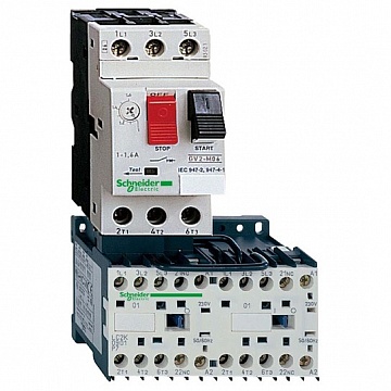 Реверсивный пускатель TeSys GV2DM 10А, 4кВт 400/220В GV2DM214M7 Schneider Electric