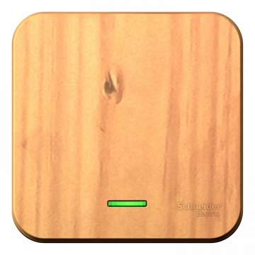 Выключатель 1-клавишный BLANCA, с подсветкой, открытый монтаж, ясень BLNVA101115 Schneider Electric