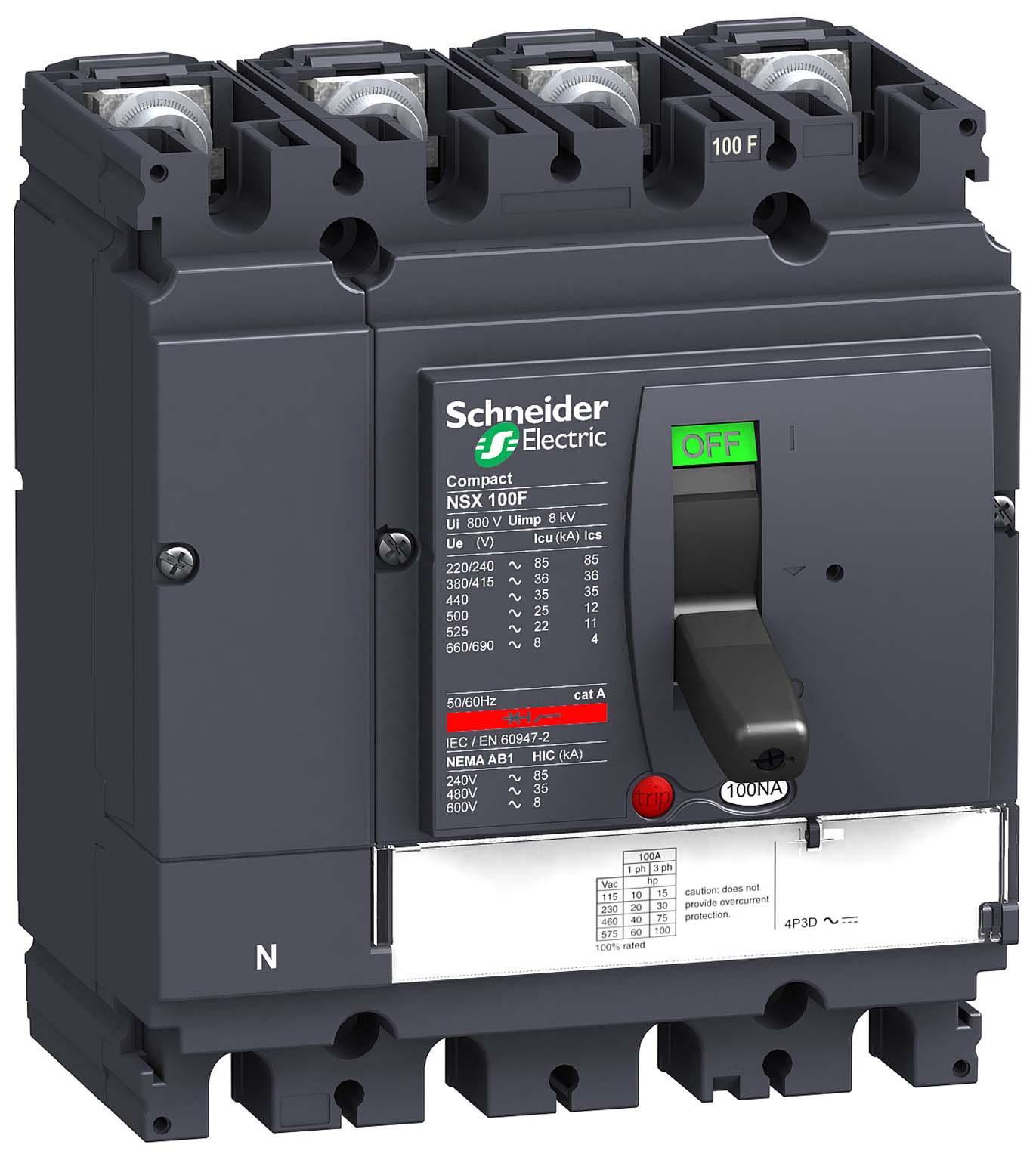 Выключатель-разъединитель 4П NSX100NA LV429639 Schneider Electric