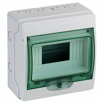 Распределительный шкаф KAEDRA, 12 мод., IP65, навесной, пластик, зеленая дверь 13979 Schneider Electric