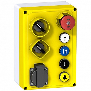 Кнопочный пост Harmony XALF, 5 кнопок, 2 переключателя XALFP7005E Schneider Electric