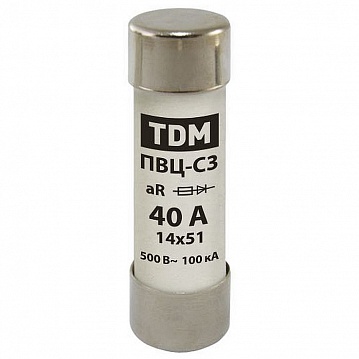 Плавкая вставка ПВЦ-С3 14х51 aR (быстродействующая) 40А SQ0729-0053 TDM
