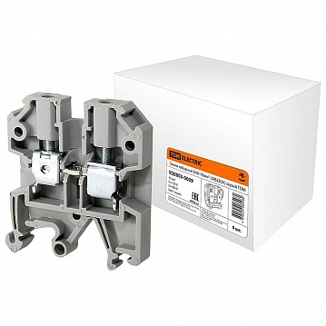 Проходная клемма с винтовым зажимом ЗНИ 70мм?, серый, SQ0803-0009 SQ0803-0009 TDM