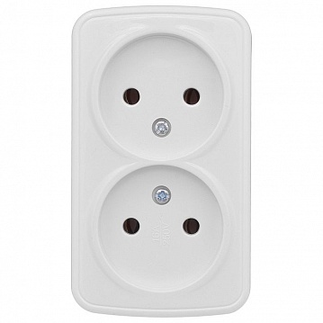 Розетка МИНСК, открытый монтаж, белый EGR10-102-10 EKF